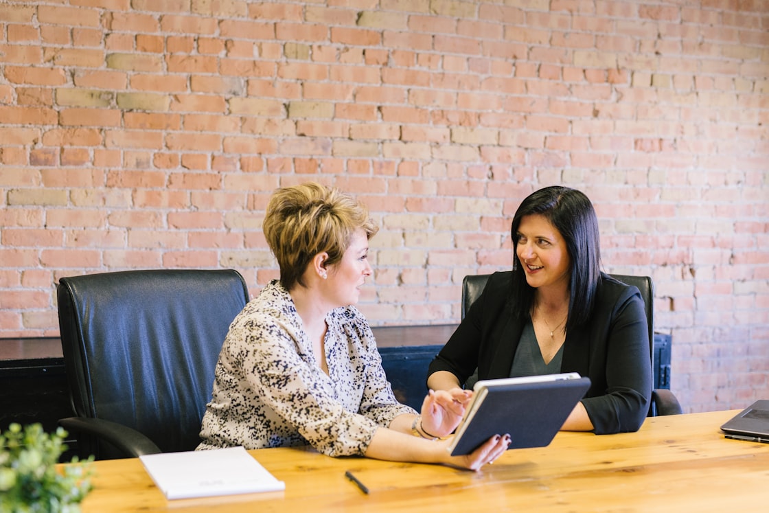 Financial advisor meeting with a family